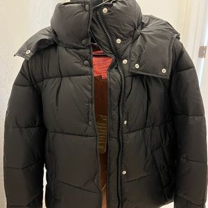 Black J. Crew signature puffer jacket size S